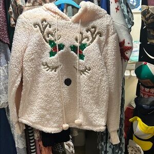 Cozy pink Reindeer hoodie